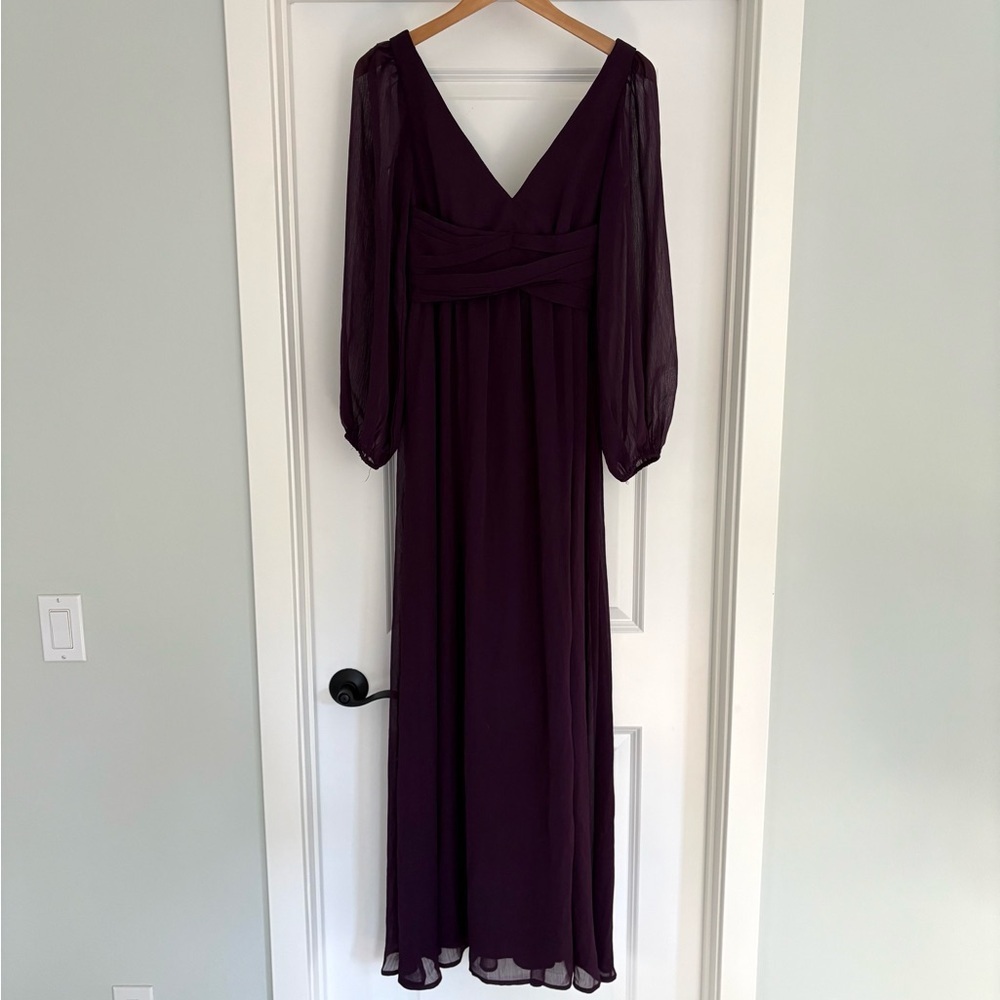 NWT Enchant My Love Dark Purple Maxi Dress XS - Picture 3 of 8